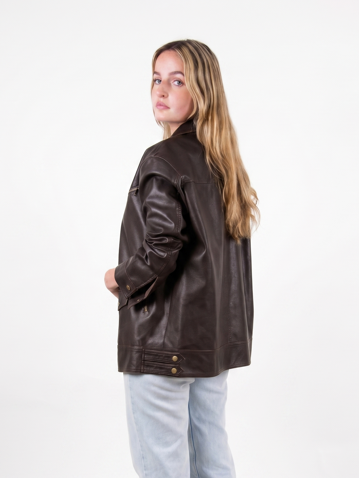VESTE VINTAGE EN SIMILICUIR Femme - K-ZELL PARIS