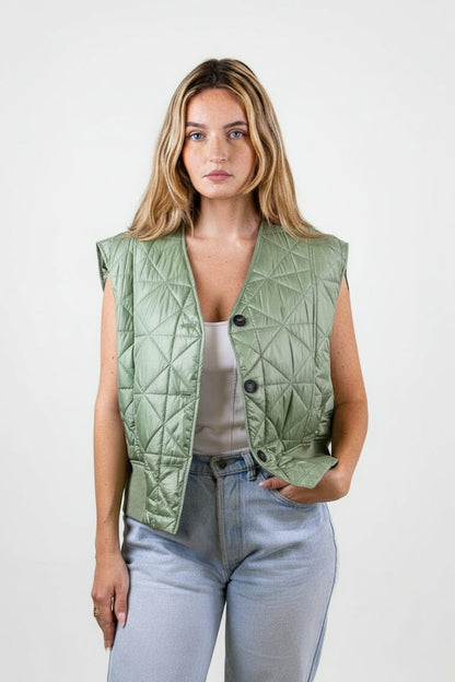 DOUDOUNE SANS MANCHES MATELASSÉE