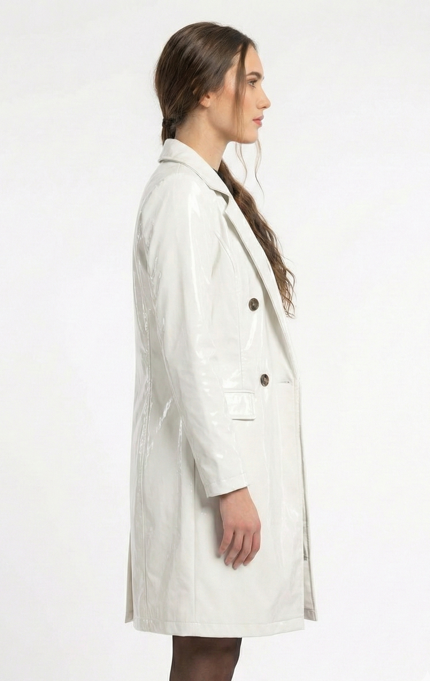 TRENCH EN VINYLE