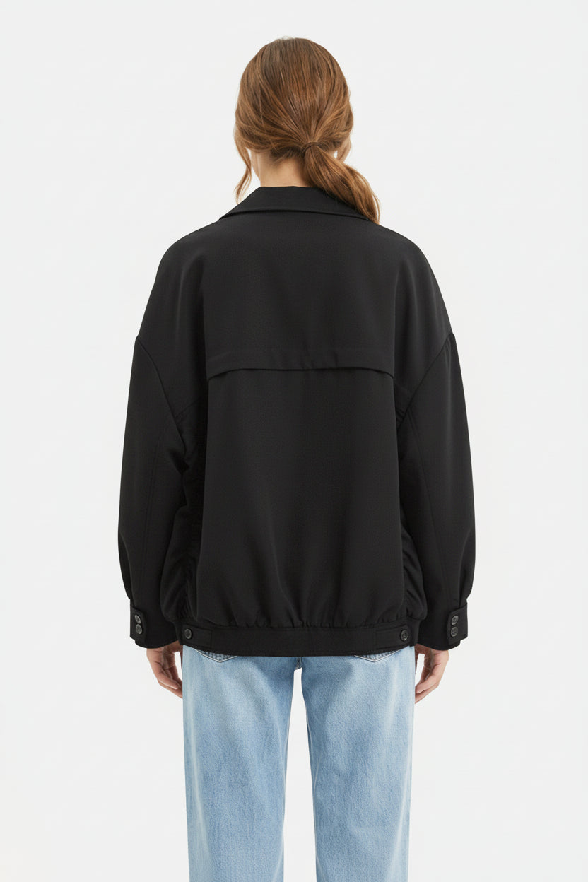 VESTE BLAZER BI-MATIÈRE