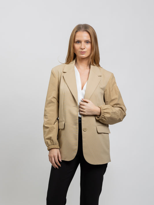 LE BLAZER BI-MATIÈRE