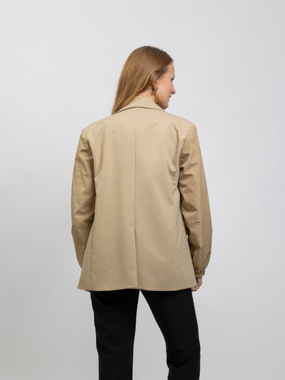 LE BLAZER BI-MATIÈRE
