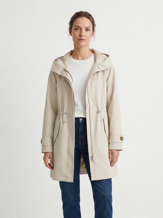 PARKA MI-LONGUE A CAPUCHE
