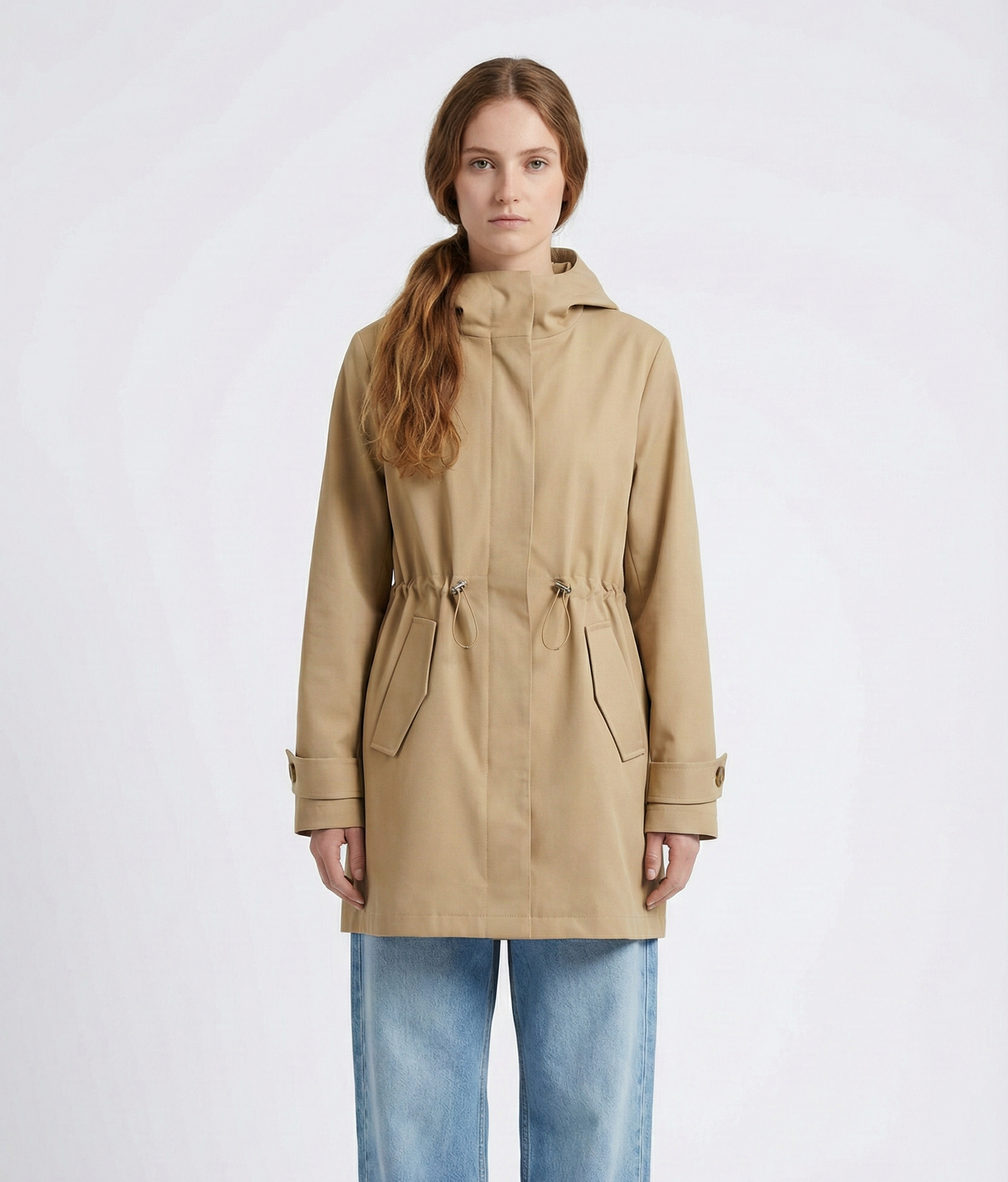 PARKA MI-LONGUE A CAPUCHE