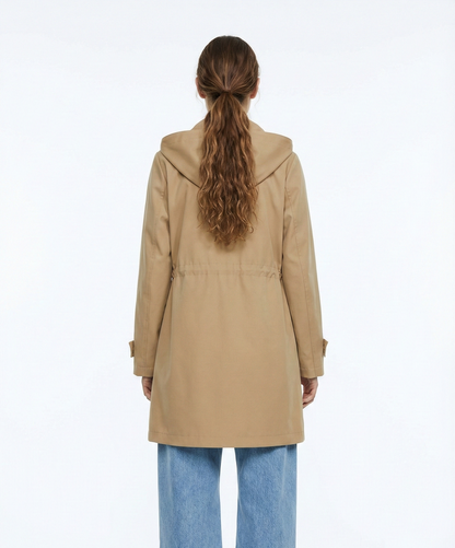 PARKA MI-LONGUE A CAPUCHE