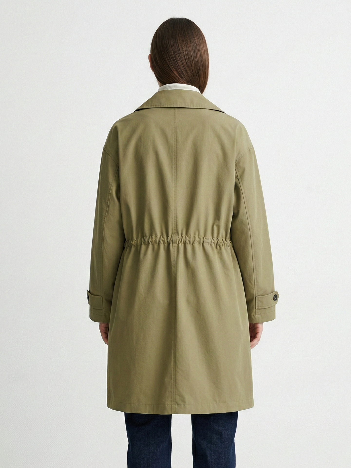 PARKA MI-LONGUE CEINTRÉE À POCHES