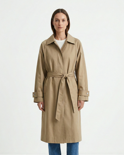 TRENCH IMPERMÉABLE EN COTON MÉLANGE