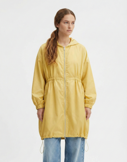 PARKA SATINÉE À CAPUCHE