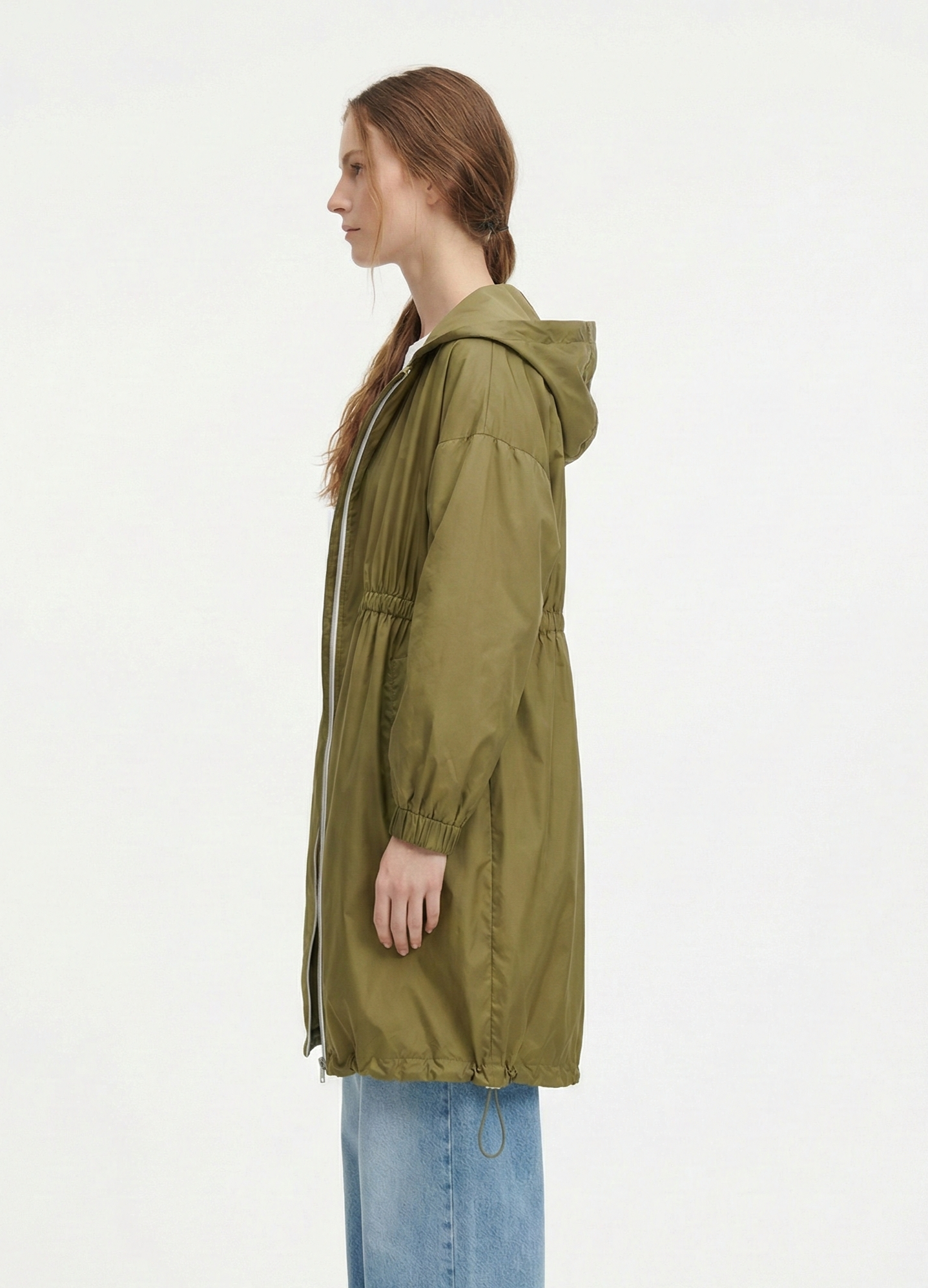 PARKA SATINÉE À CAPUCHE