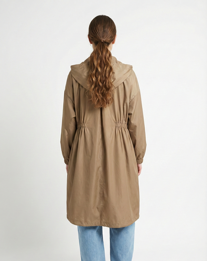 PARKA SATINÉE À CAPUCHE