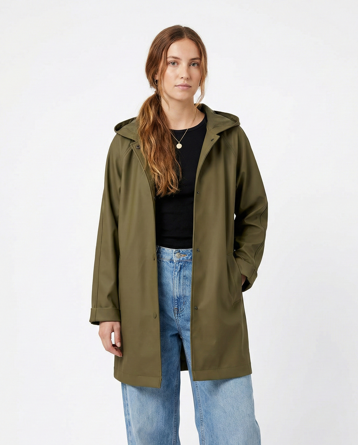 PARKA MI-LONGUE IMPERMÉABLE Á CAPUCHE