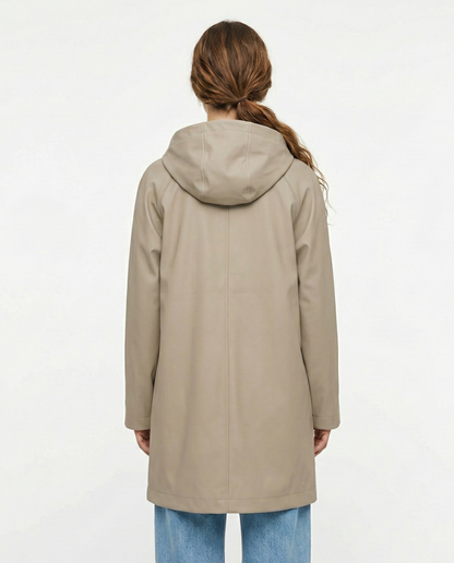 PARKA MI-LONGUE IMPERMÉABLE Á CAPUCHE