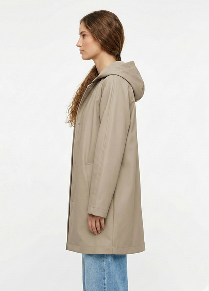 PARKA MI-LONGUE IMPERMÉABLE Á CAPUCHE