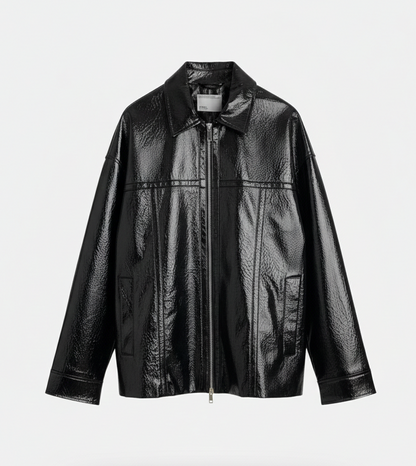 BLOUSON EN SIMILICUIR BRILLANT