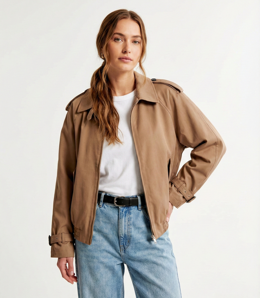 BLOUSON À DÉTAILS TRENCH
