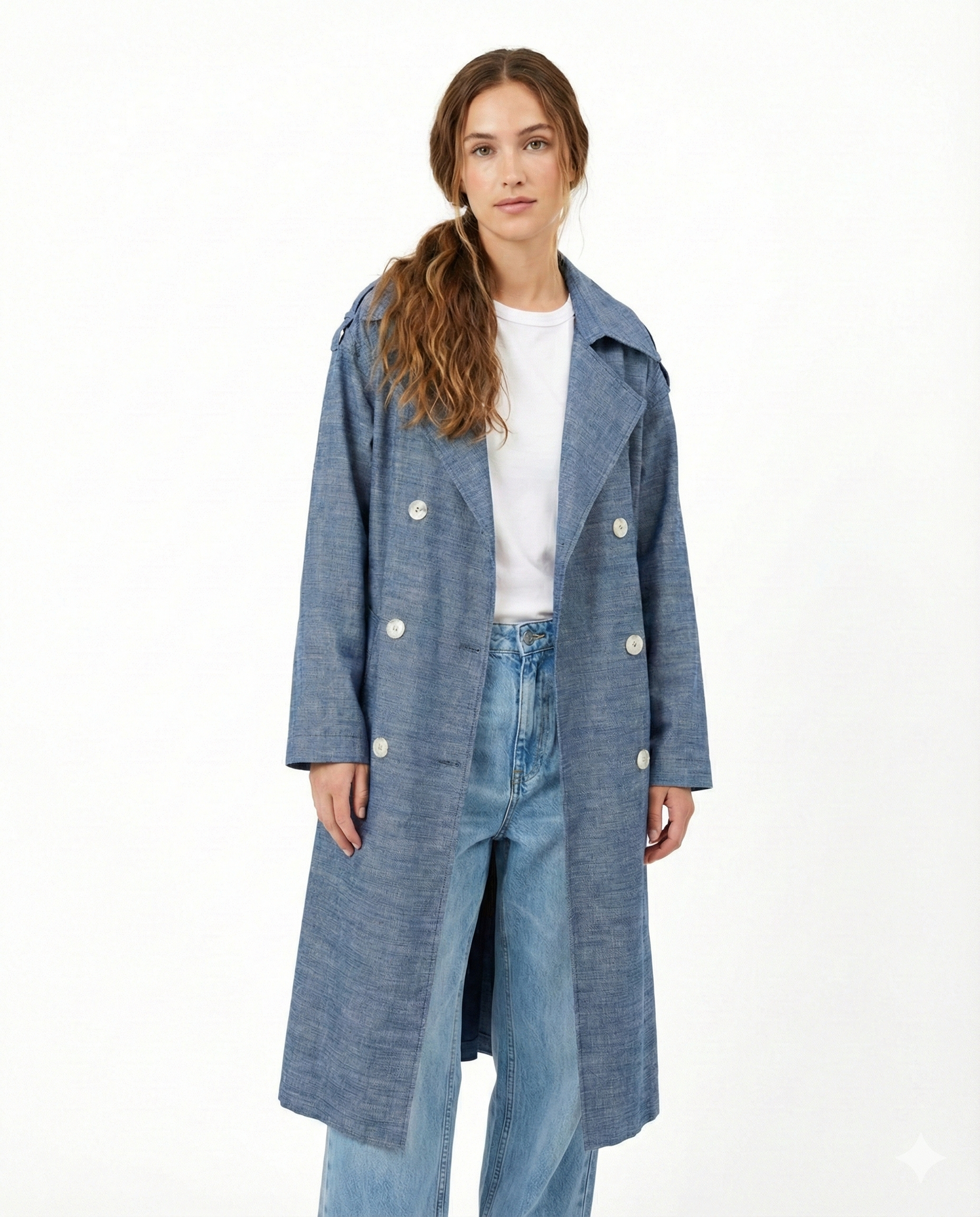 TRENCH EFFET LIN