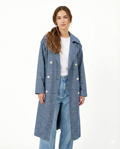 TRENCH EFFET LIN