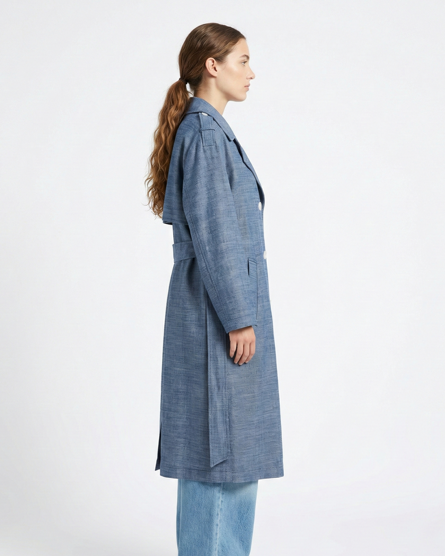 TRENCH EFFET LIN