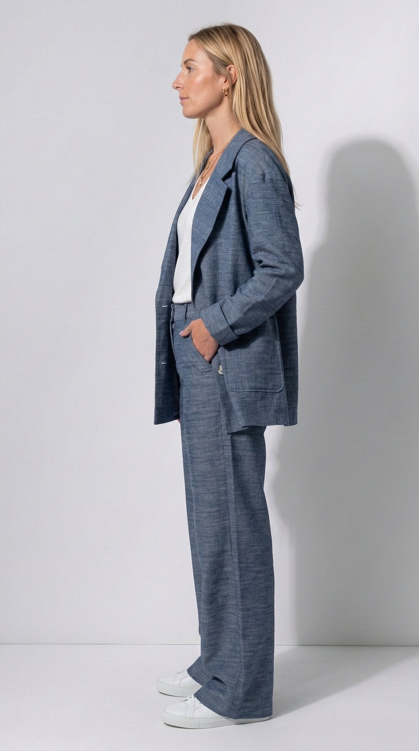 BLAZER EFFET LIN