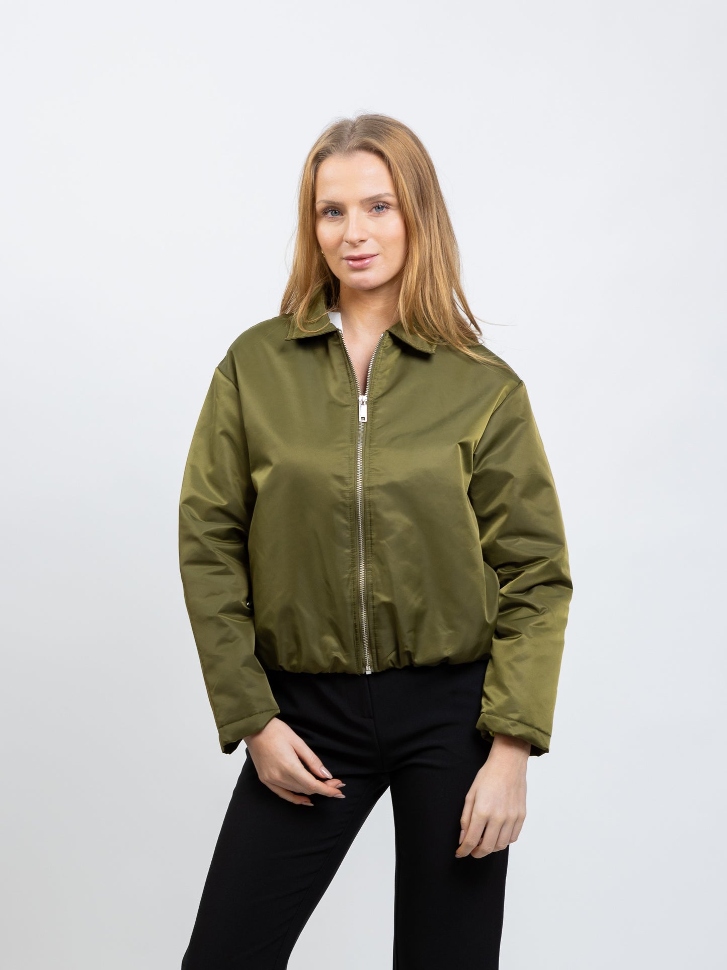 BLOUSON BOMBER À DOUBLURE CONTRASTÉE