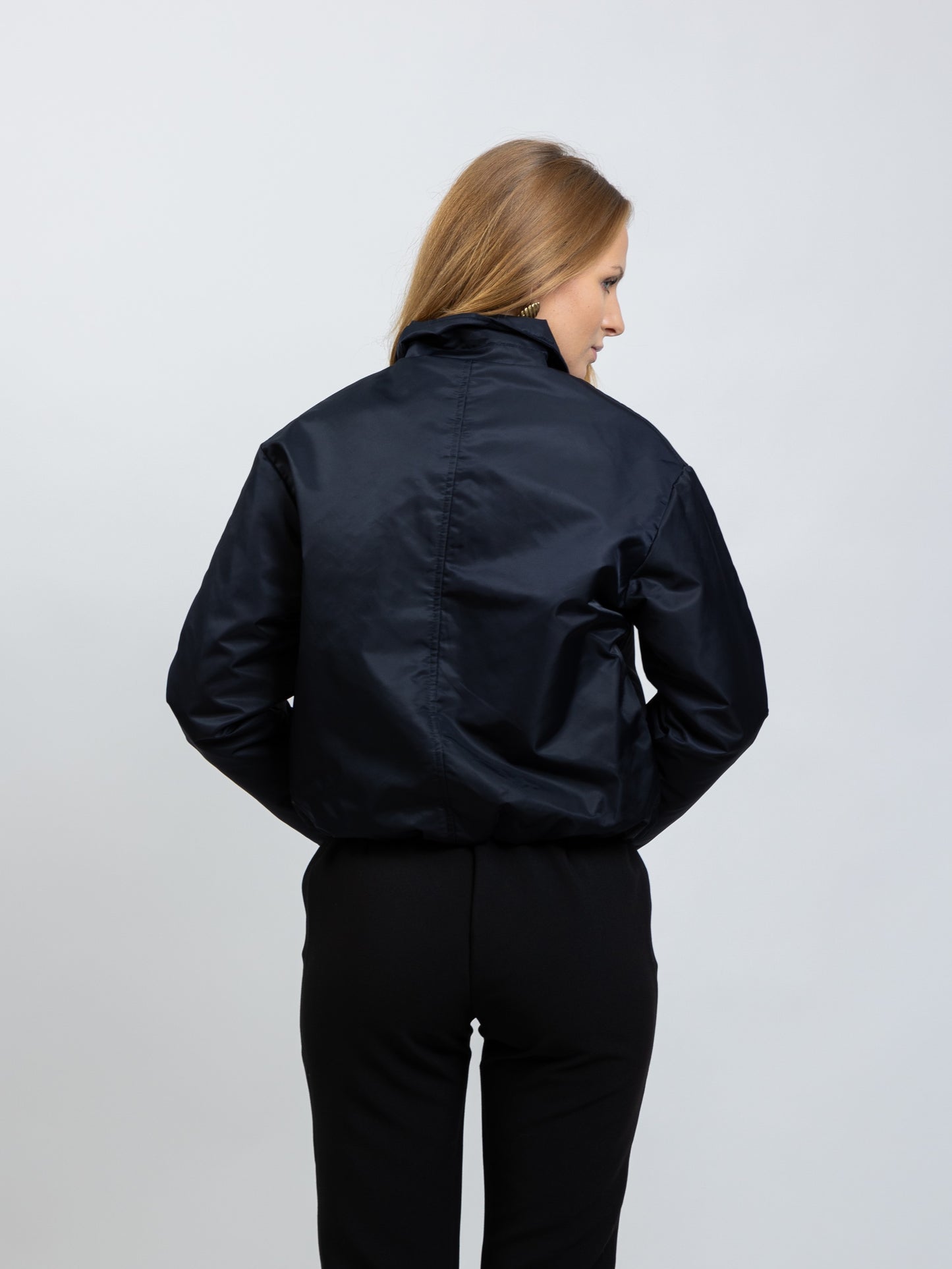 BLOUSON BOMBER À DOUBLURE CONTRASTÉE