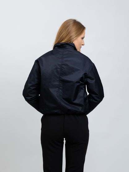 BLOUSON BOMBER À DOUBLURE CONTRASTÉE