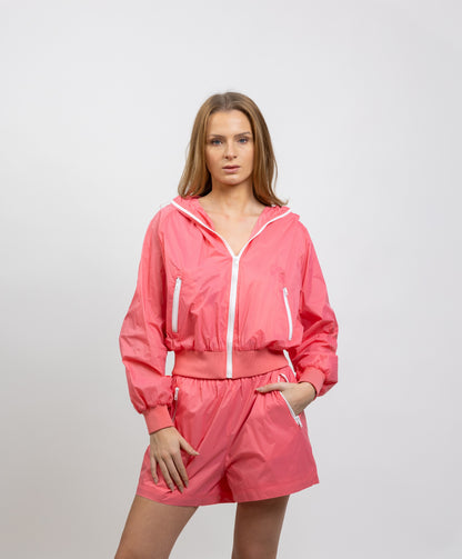 VESTE SPORT COUPE-VENT À CAPUCHE