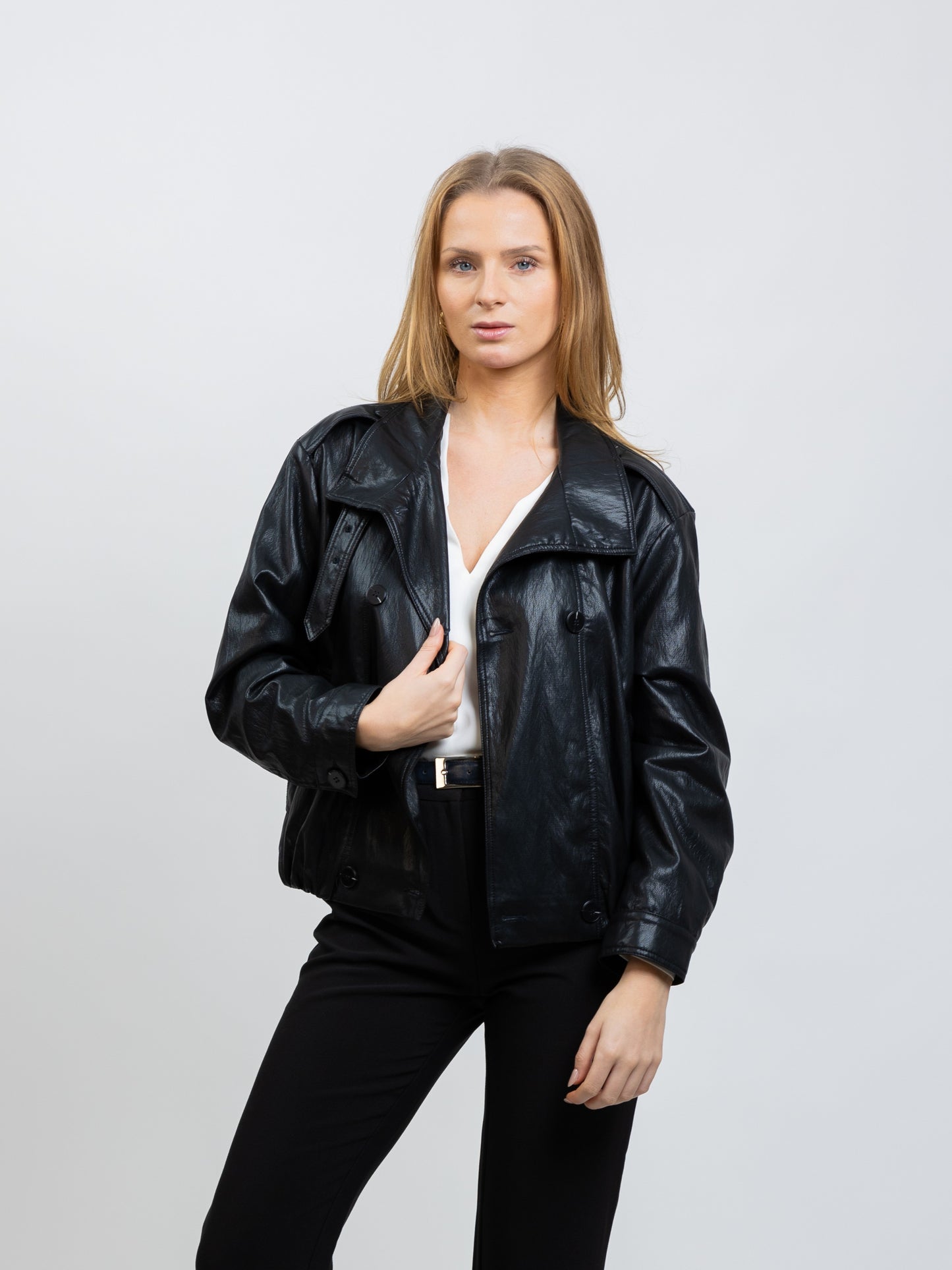 BLOUSON BOMBARDIER EN SIMILICUIR