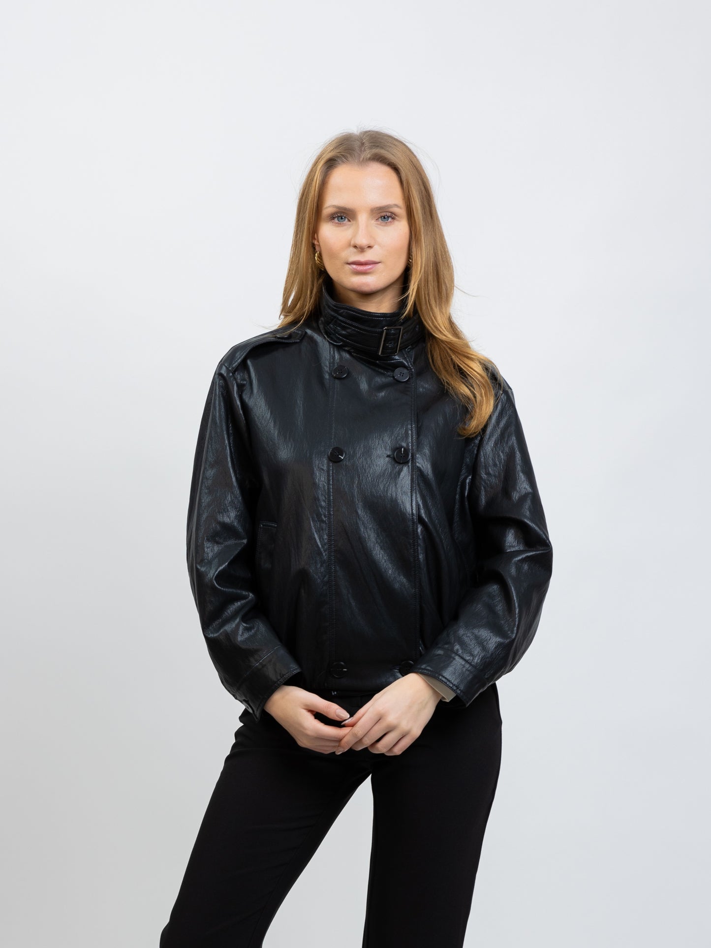 BLOUSON BOMBARDIER EN SIMILICUIR