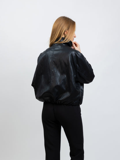 BLOUSON BOMBARDIER EN SIMILICUIR