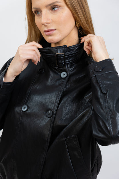 BLOUSON BOMBARDIER EN SIMILICUIR