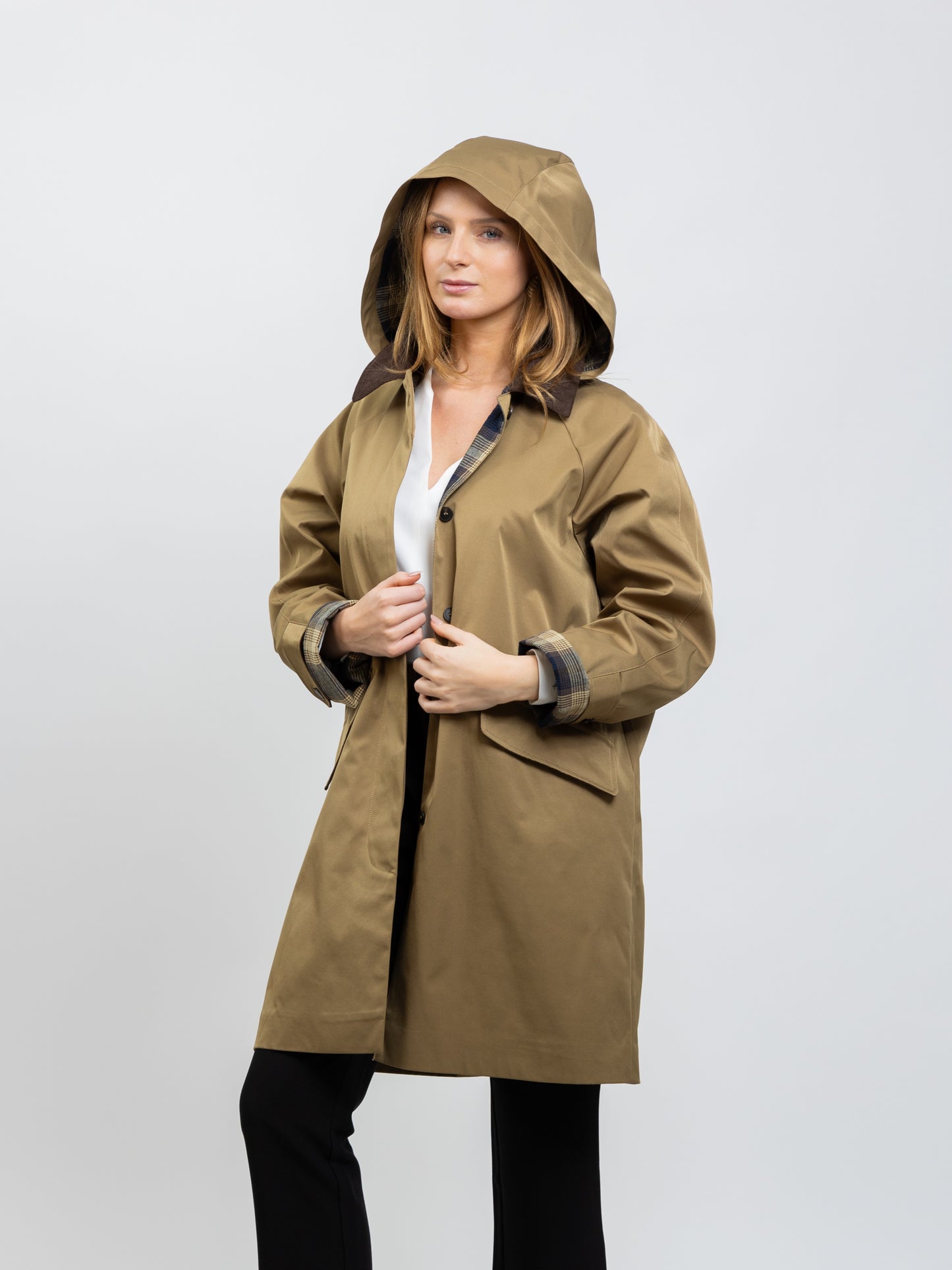 PARKA DOUBLURE CARREAUX AVEC CAPUCHE