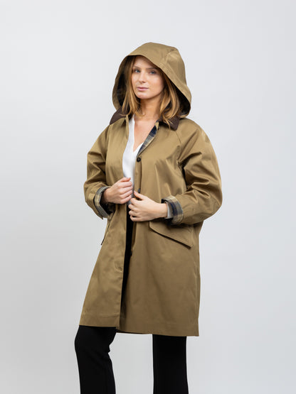 PARKA DOUBLURE CARREAUX AVEC CAPUCHE