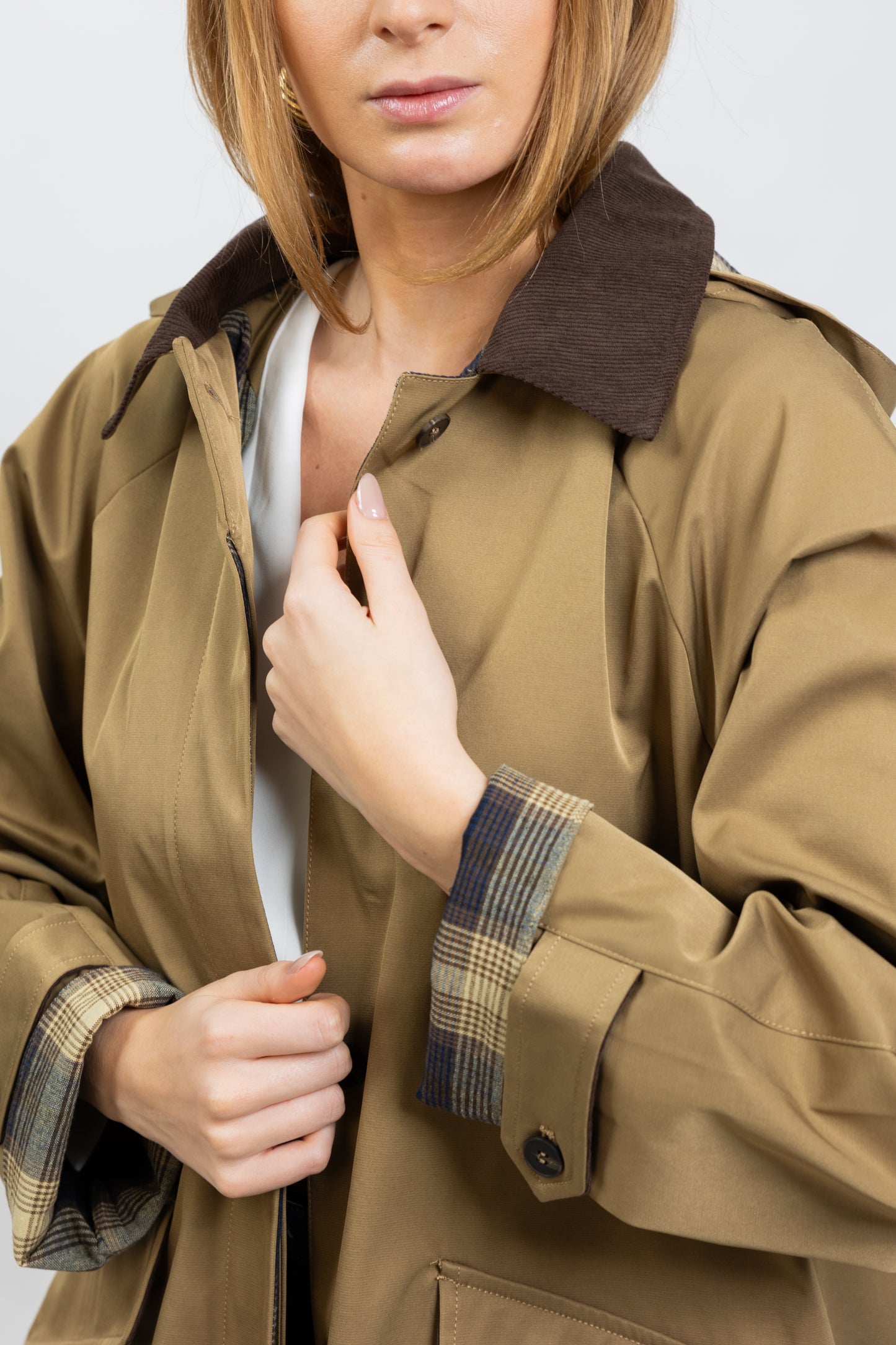PARKA DOUBLURE CARREAUX AVEC CAPUCHE