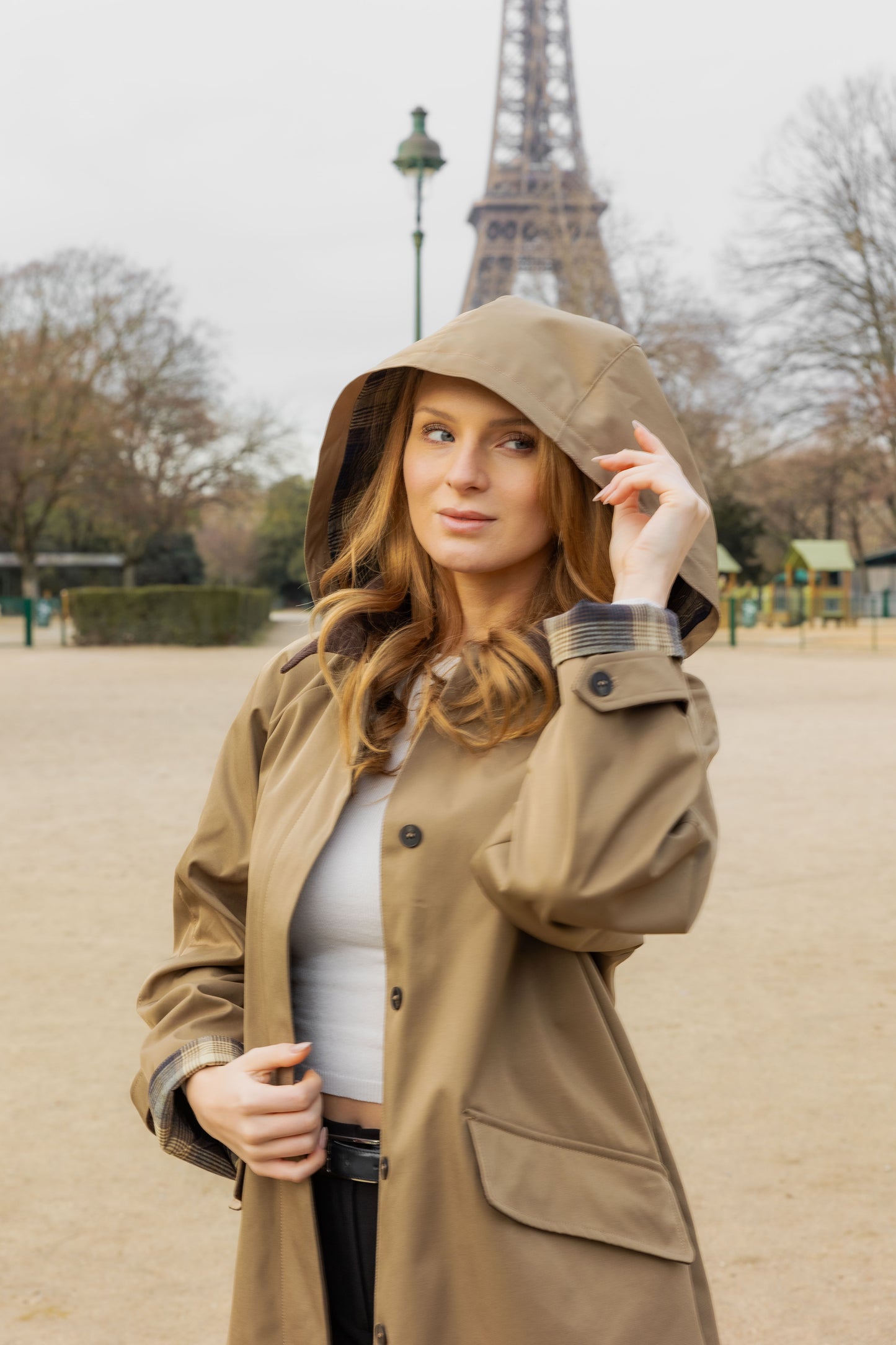 PARKA DOUBLURE CARREAUX AVEC CAPUCHE