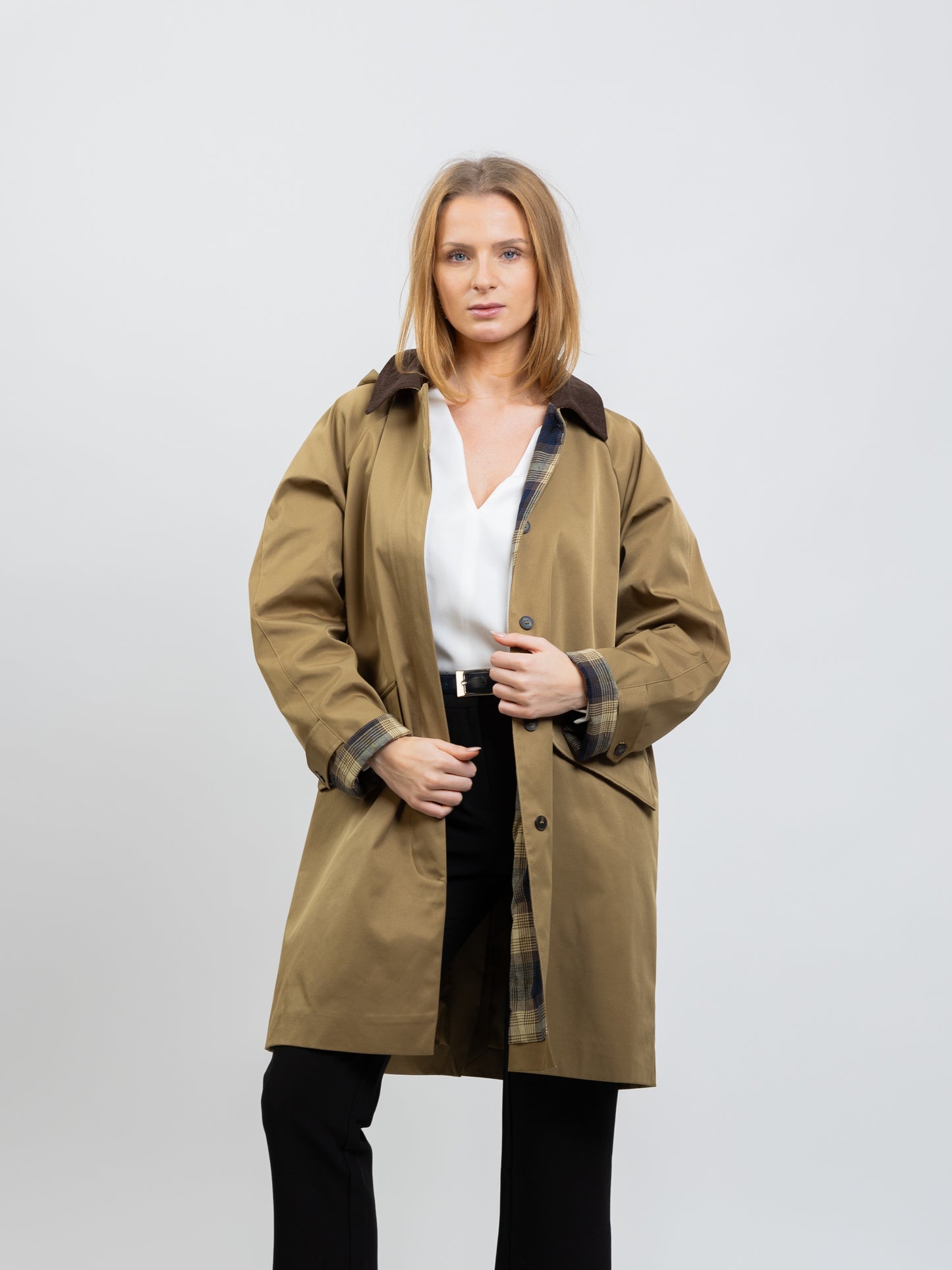 PARKA DOUBLURE CARREAUX AVEC CAPUCHE