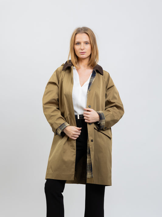 PARKA À CARREAUX AVEC CAPUCHE