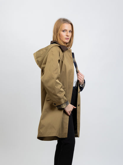 PARKA DOUBLURE CARREAUX AVEC CAPUCHE