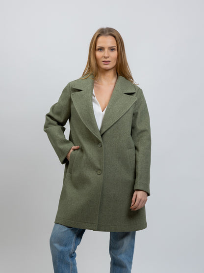 MANTEAU FAUX 2 PIÈCES AVEC CAPUCHE CONTRASTÉE - K-ZELL PARIS