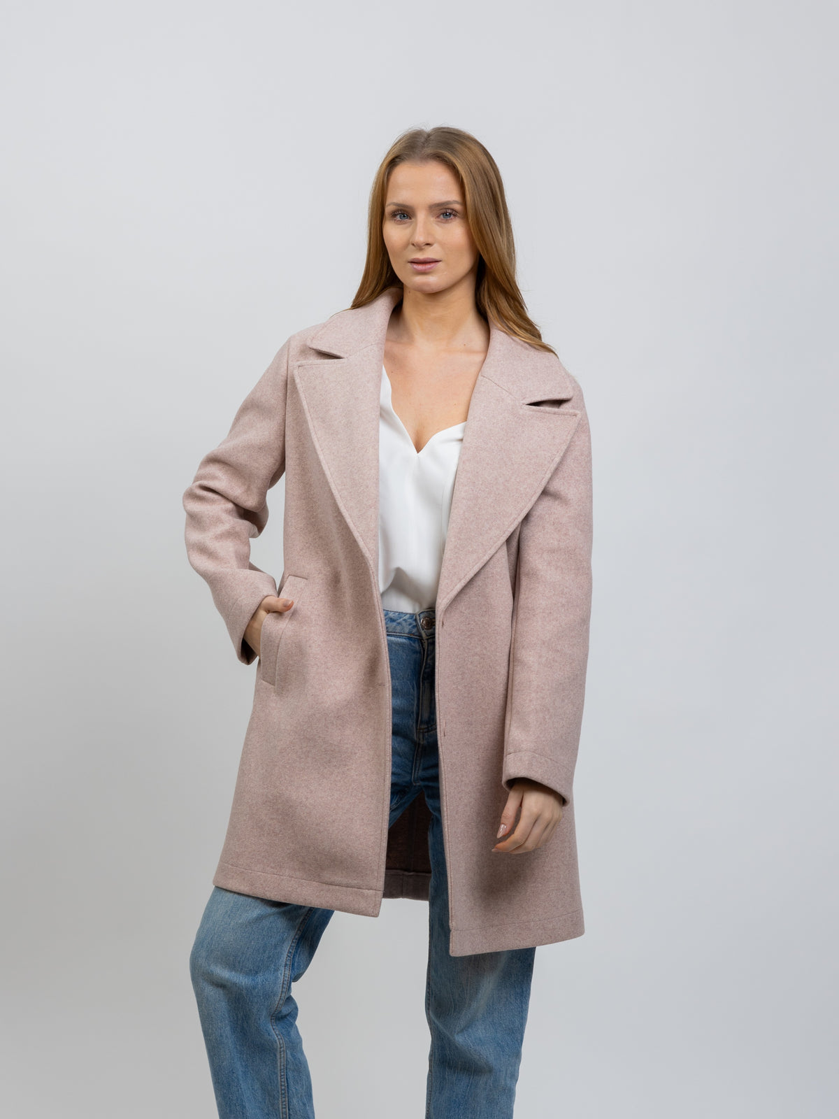 MANTEAU FAUX 2 PIÈCES AVEC CAPUCHE CONTRASTÉE - K-ZELL PARIS