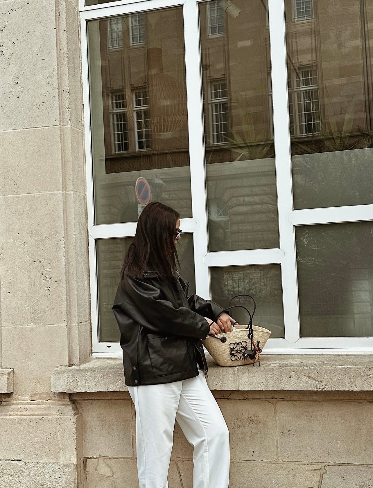 VESTE UTILITAIRE MI-LONGUE EN SIMILICUIR