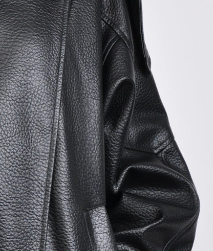 VESTE BIKER SIMILICUIR GRAINÉ À DOUBLE COL - K-ZELL PARIS