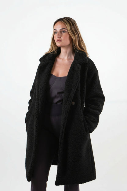 MANTEAU MI-LONG EN MOUMOUTE