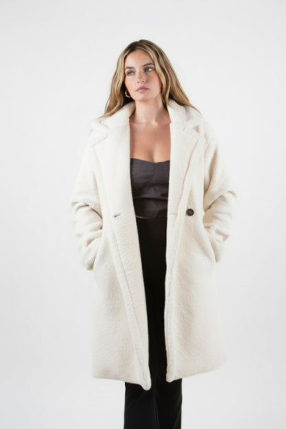 MANTEAU MI-LONG EN MOUMOUTE
