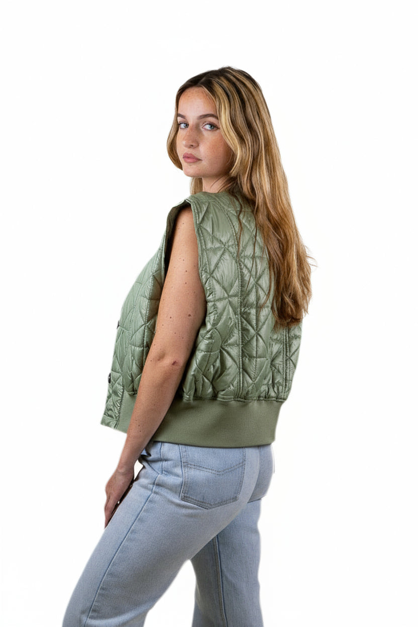 DOUDOUNE SANS MANCHES MATELASSÉE