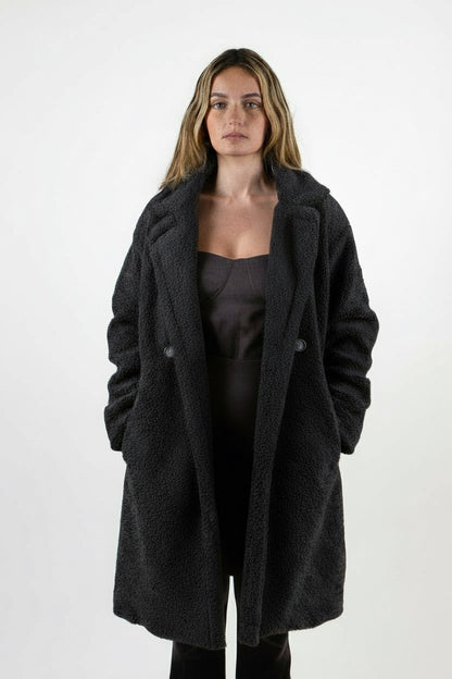 MANTEAU MI-LONG EN MOUMOUTE