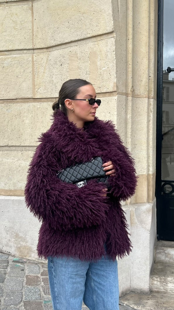 MANTEAU FLUFFY EN FAUSSE FOURRURE