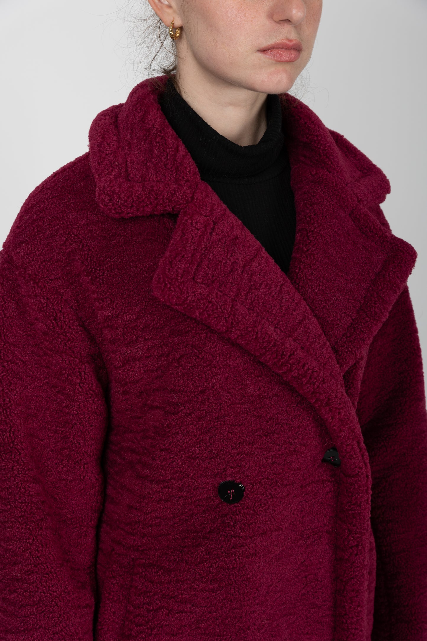 MANTEAU MI-LONG EN MOUMOUTE