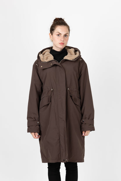 PARKA À CAPUCHE EN FAUSSE FOURRURE