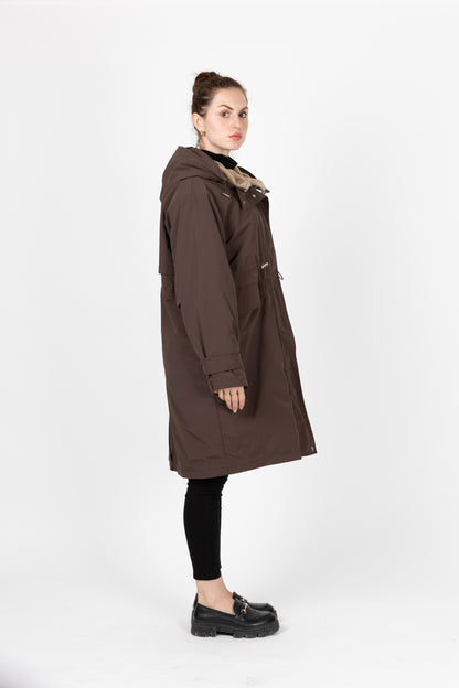 PARKA À CAPUCHE EN FAUSSE FOURRURE